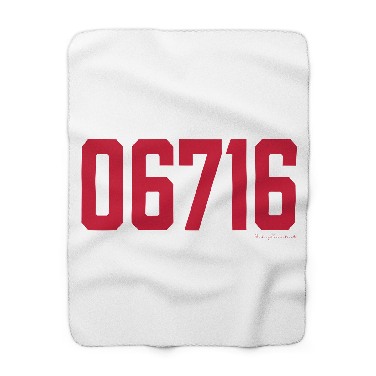06716 Wolcott Connecticut Zip Code Sherpa Fleece Blanket