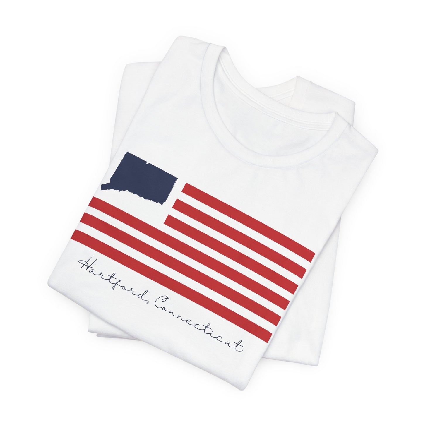 Hartford Connecticut Flag Unisex Jersey Short Sleeve T-Shirt