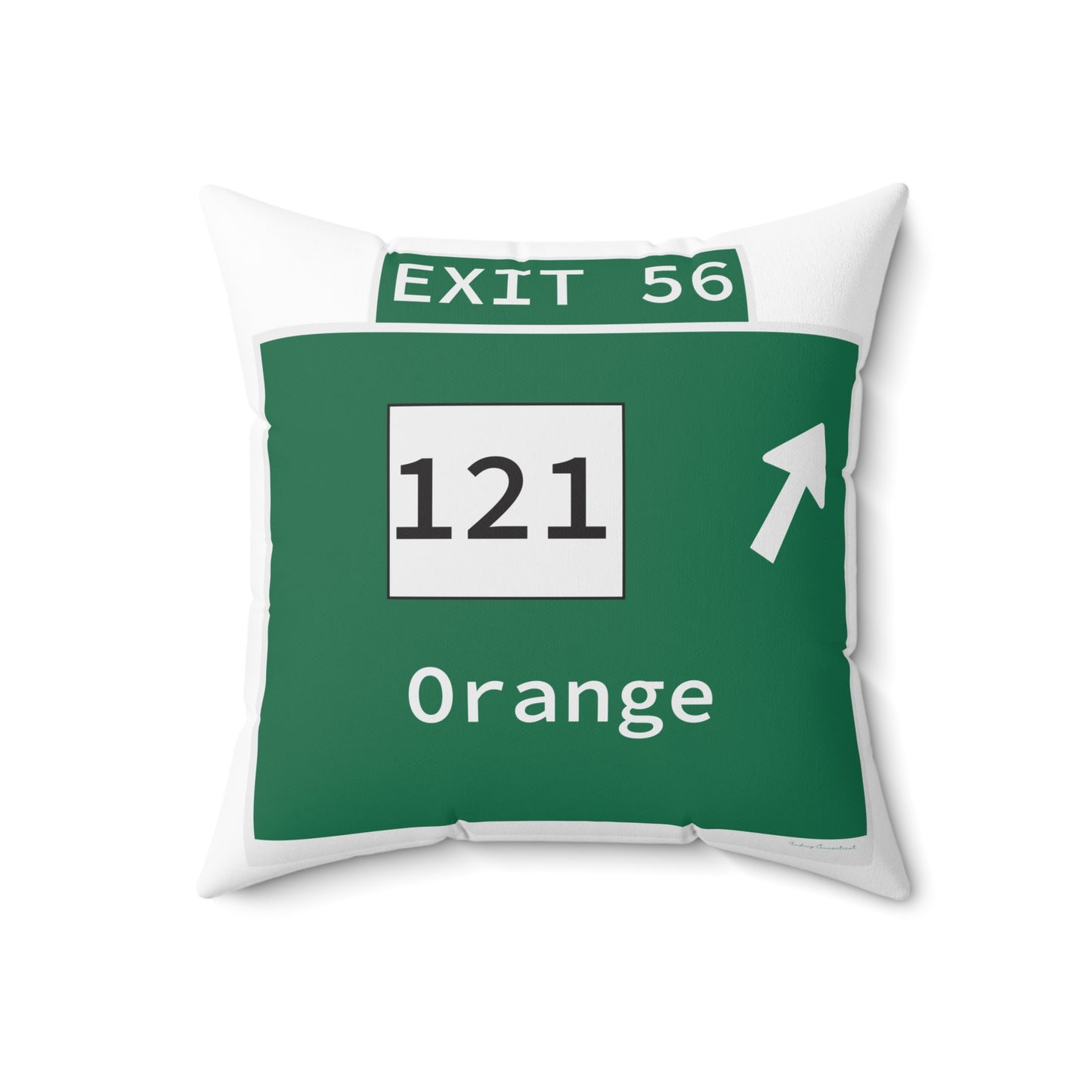 Vintage WCP Exit 56 Sign Spun Polyester Square Pillow