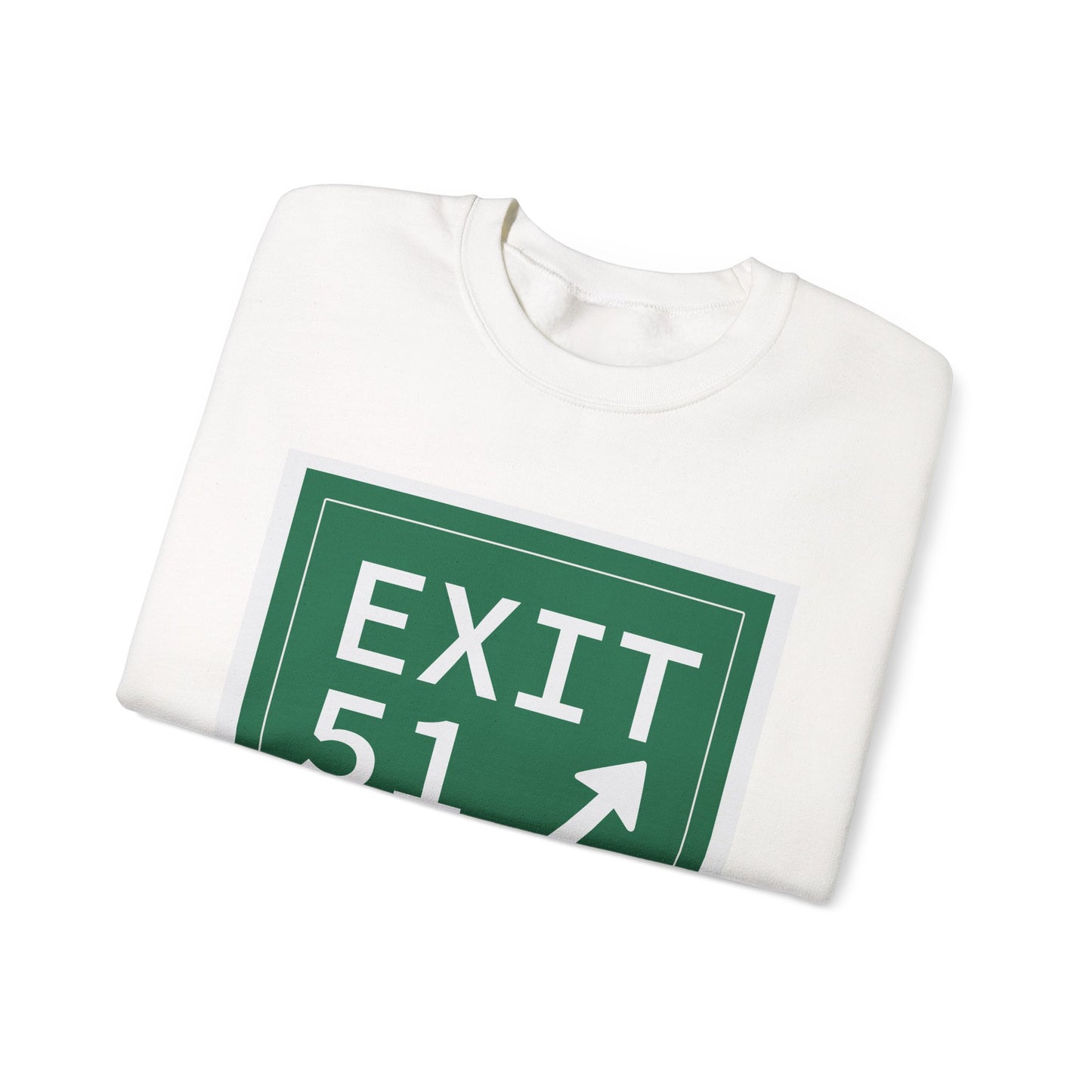 Vintage Exit 51 Merritt Parkway Sign Unisex Heavy Blend™ Crewneck Sweatshirt