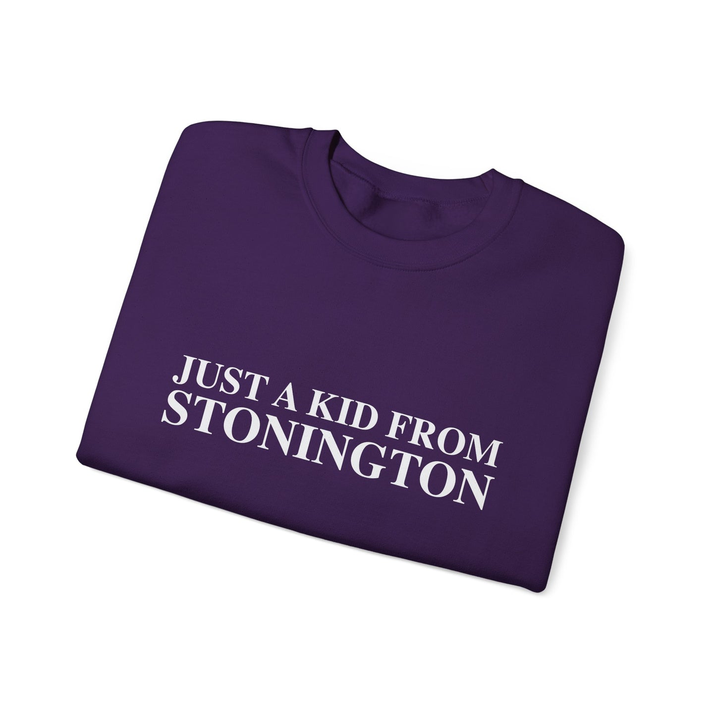 Just a kid from Stonington Unisex Heavy Blend™ Crewneck Sweatshirt