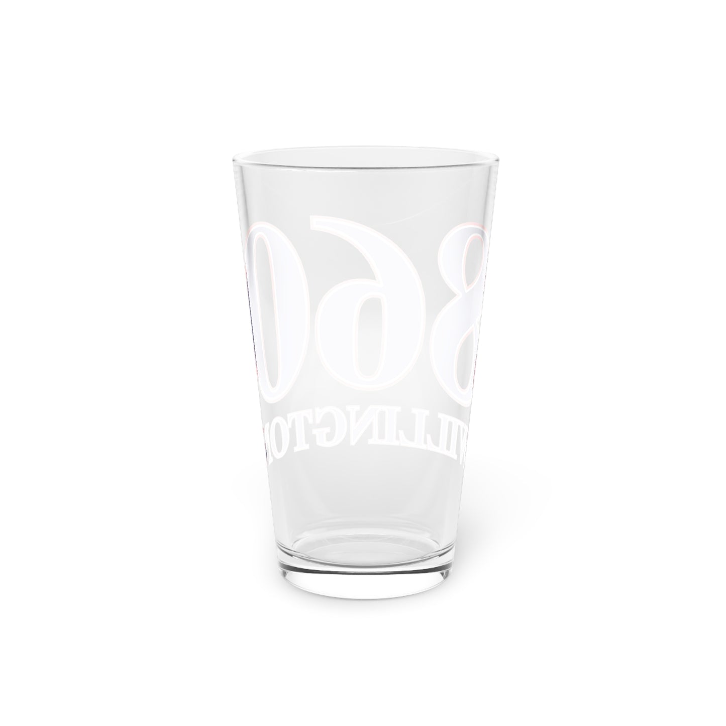 860 Willington, Red, White & Blue Pint Glass, 16oz