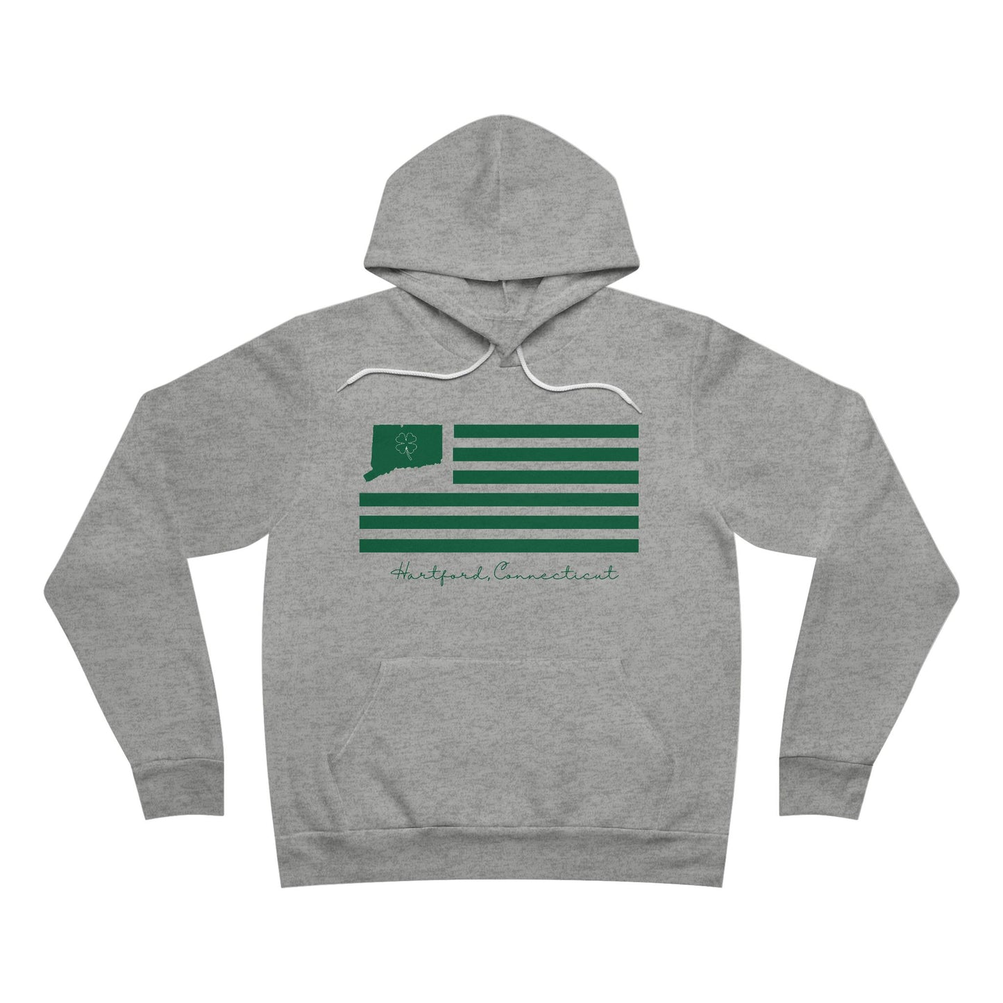 Hartford Connecticut St. Patrick’s Day Flag Unisex Sponge Fleece Pullover Hoodie