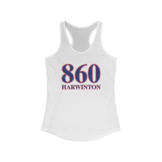 860 Harwinton Red White & Blue Women's Ideal Racerback Tank Top