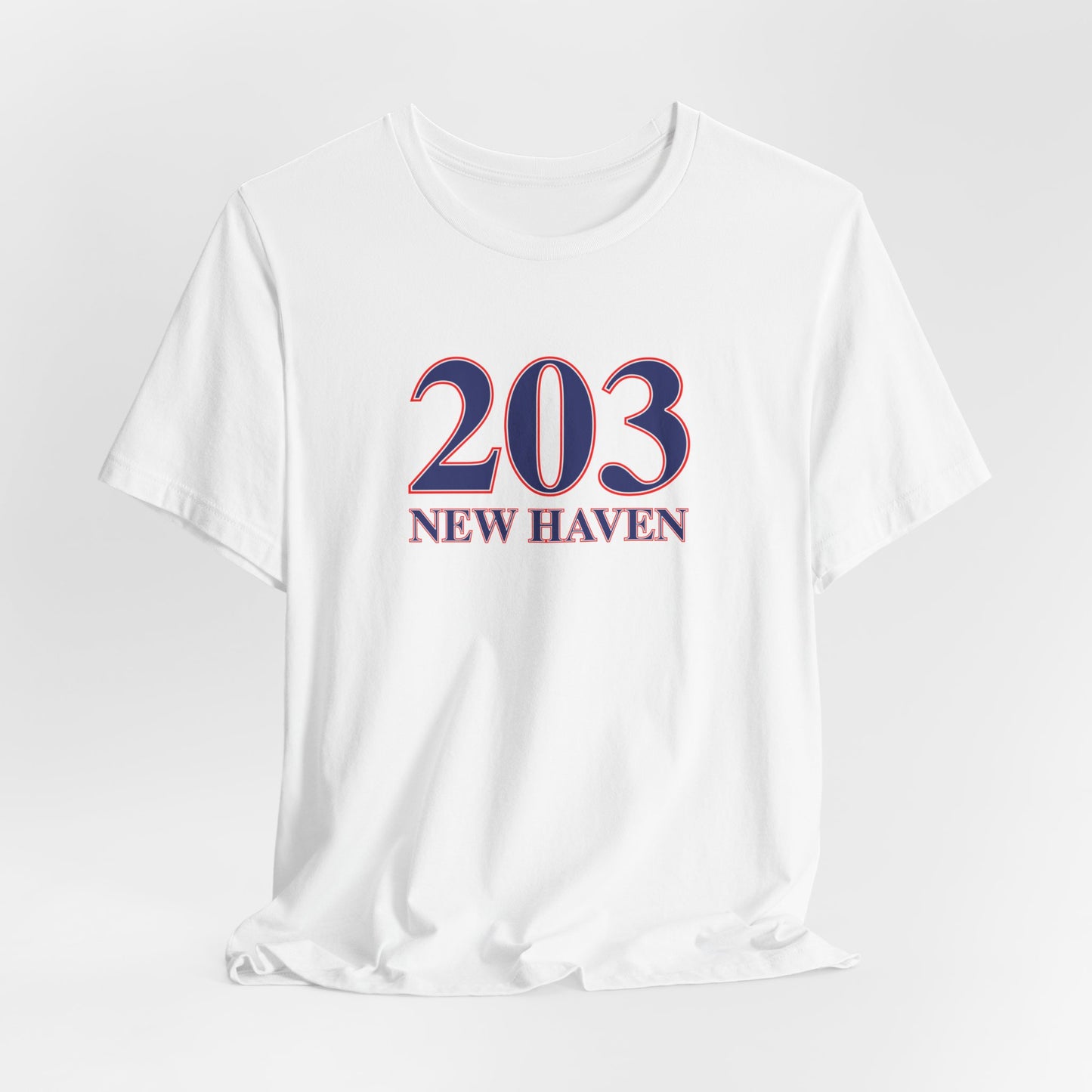 203 New Haven Red, White & Blue Unisex Jersey Short Sleeve T-Shirt