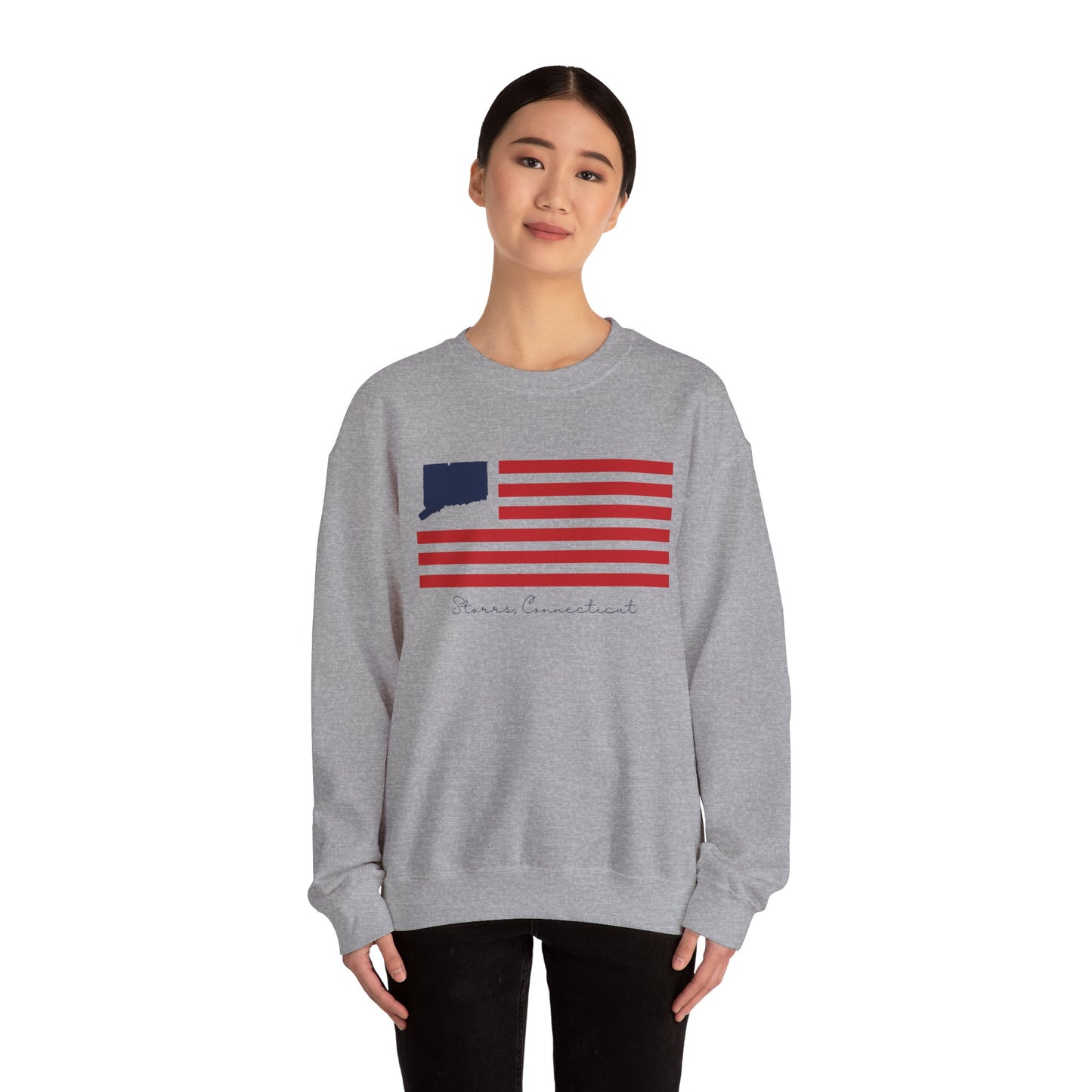Storrs Connecticut Flag Unisex Heavy Blend™ Crewneck Sweatshirt