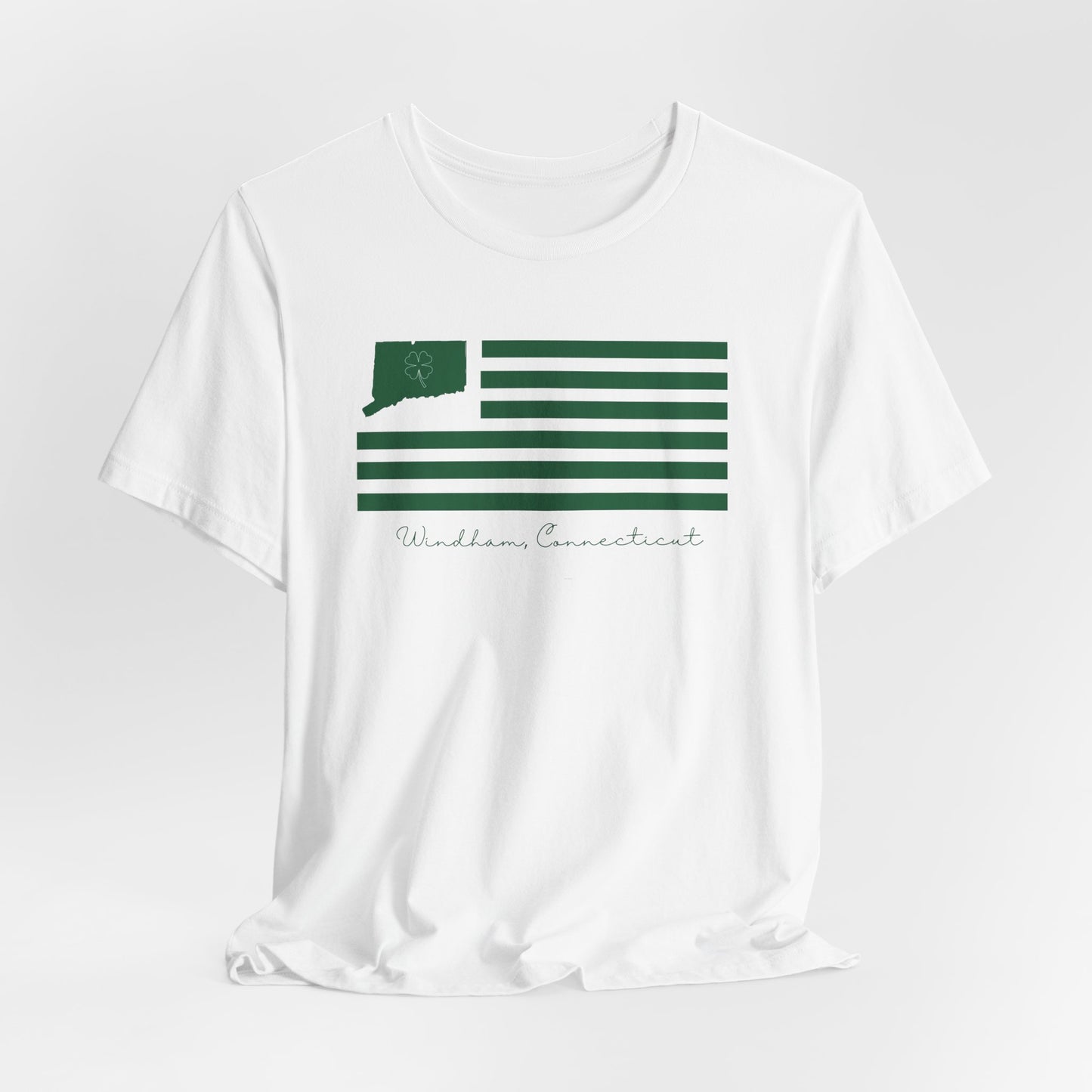 Windham Connecticut St Patrick’s Day Flag Unisex Jersey Short Sleeve T-Shirt