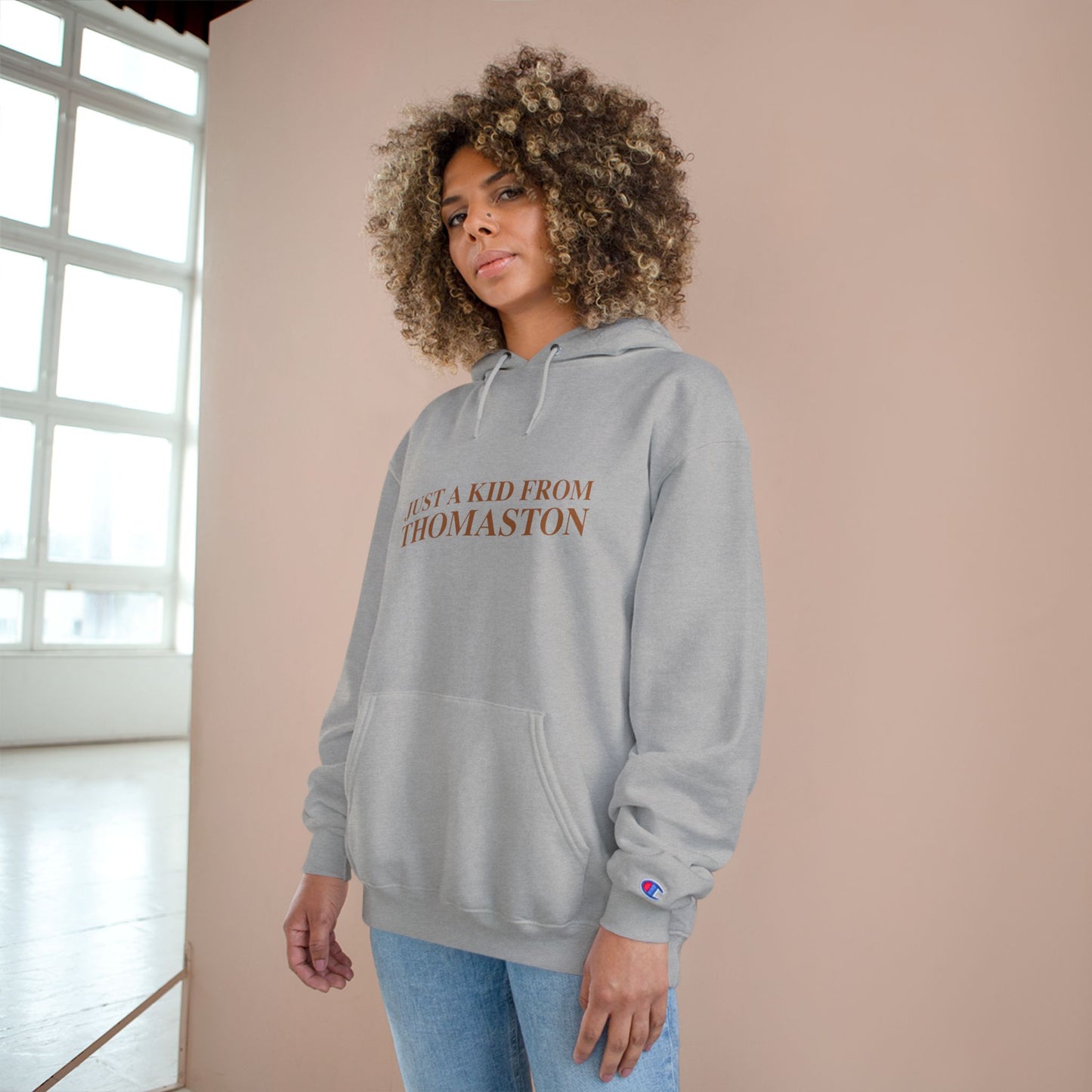 Just a kid from Thomaston Champion Hoodie