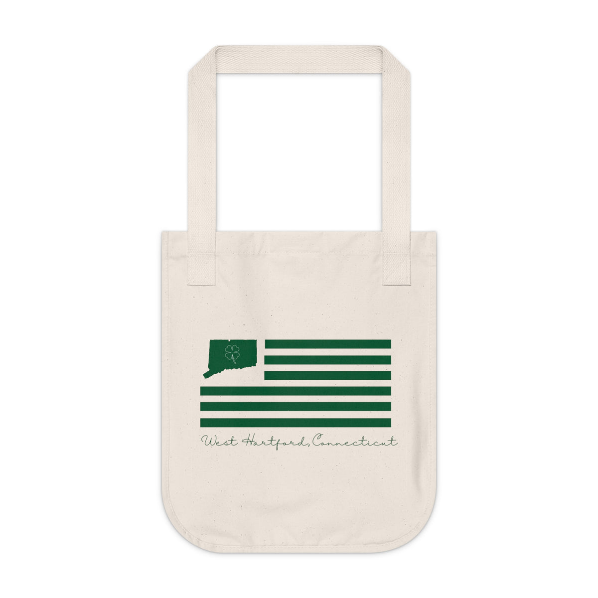 West Hartford Connecticut St. Patrick’s Day Flag Organic Canvas Tote Bag