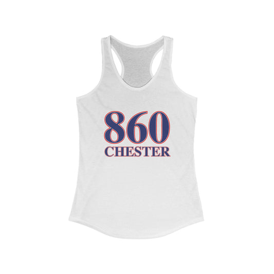 860 Chester Red White & Blue Women's Ideal Racerback Tank Top