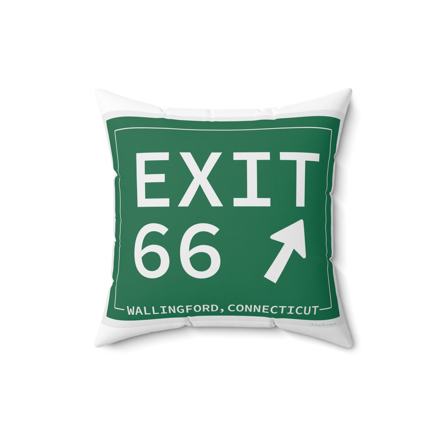 Vintage Exit 66 WCP Sign Spun Polyester Square Pillow