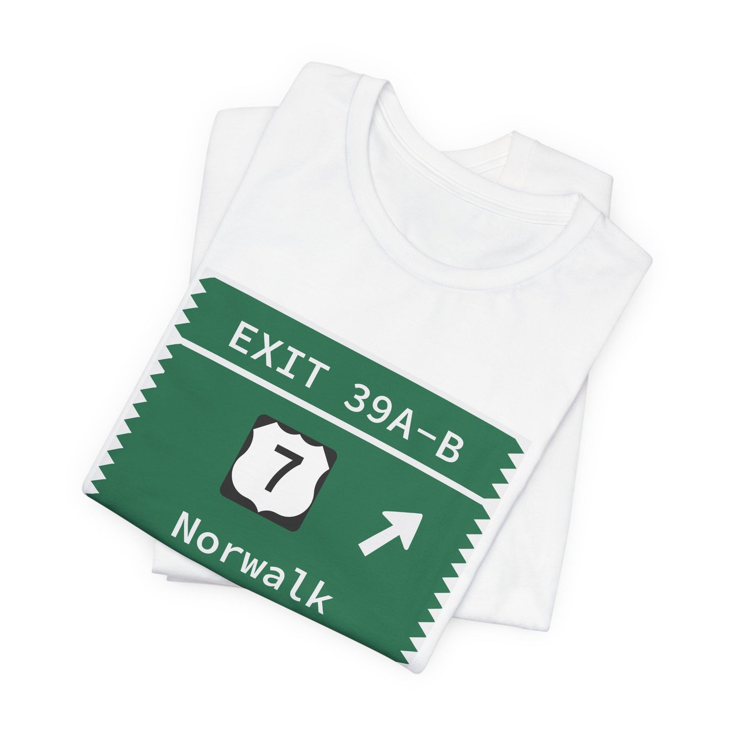 Vintage Merritt Parkway Exit 39 A-B Sign Unisex Jersey Short Sleeve T-Shirt