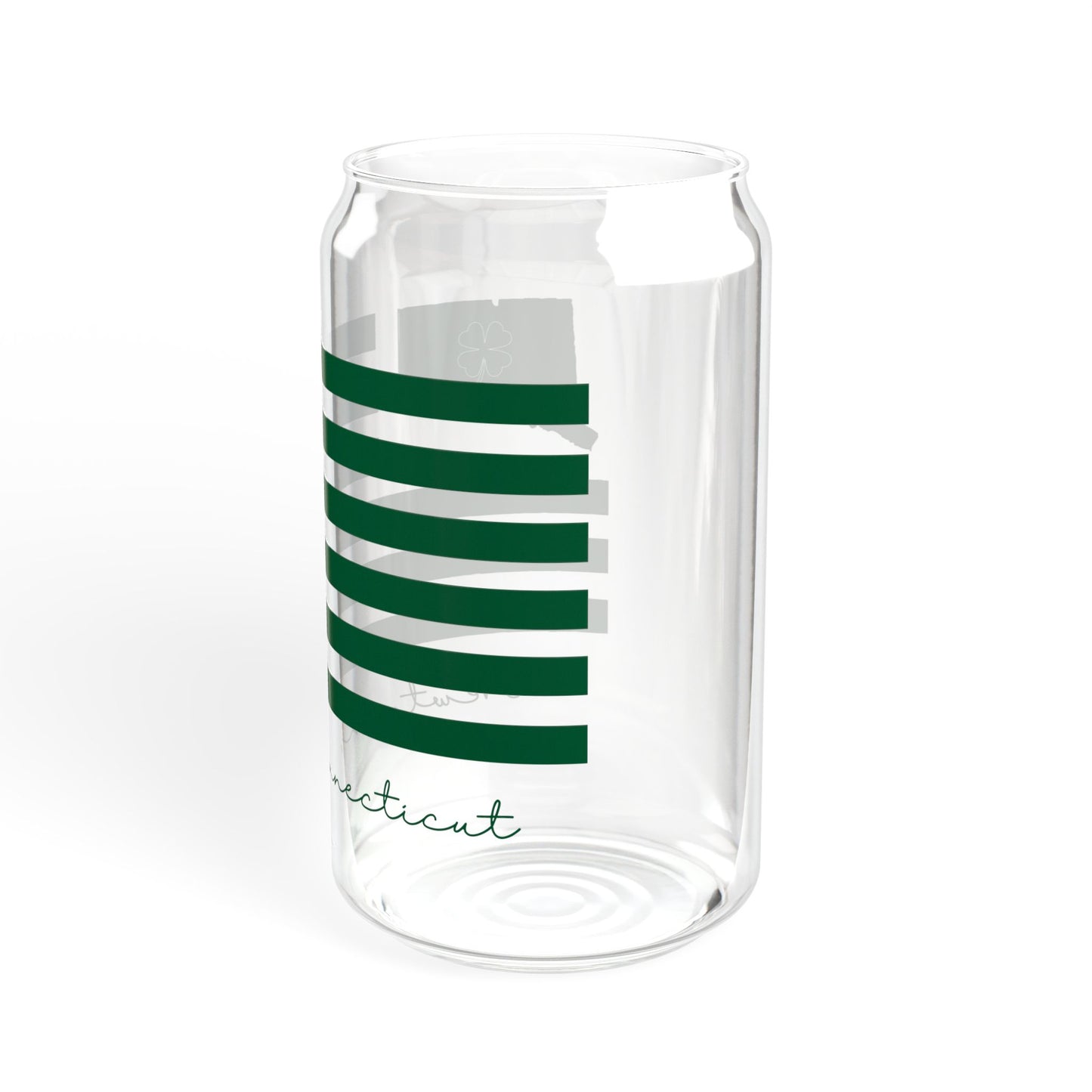 Newtown Connecticut St Patrick’s Day Flag Sipper Glass, 16oz