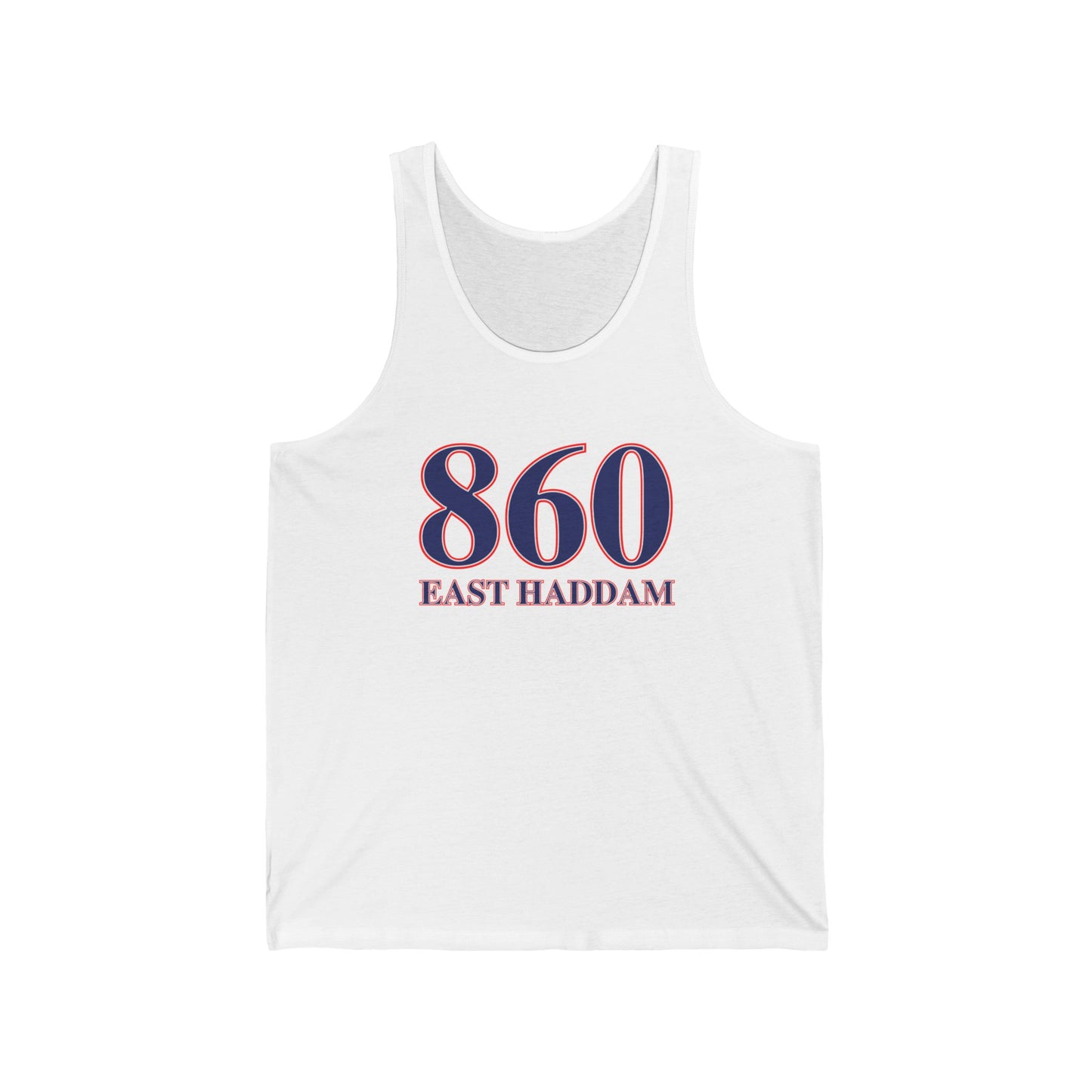 860 East Haddam Red White & Blue Unisex Jersey Tank Top