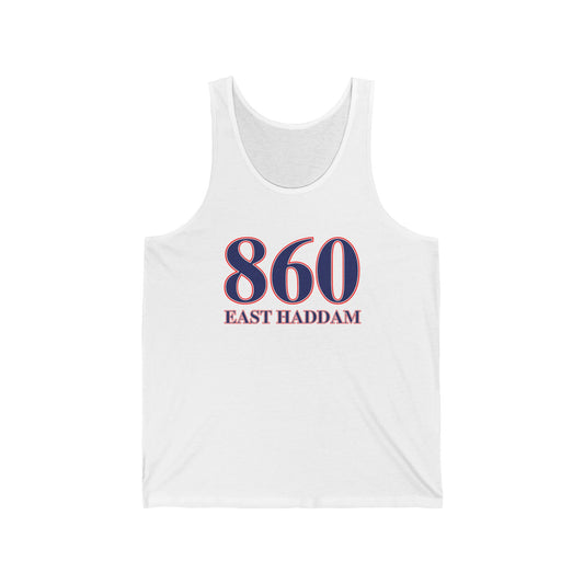 860 East Haddam Red White & Blue Unisex Jersey Tank Top