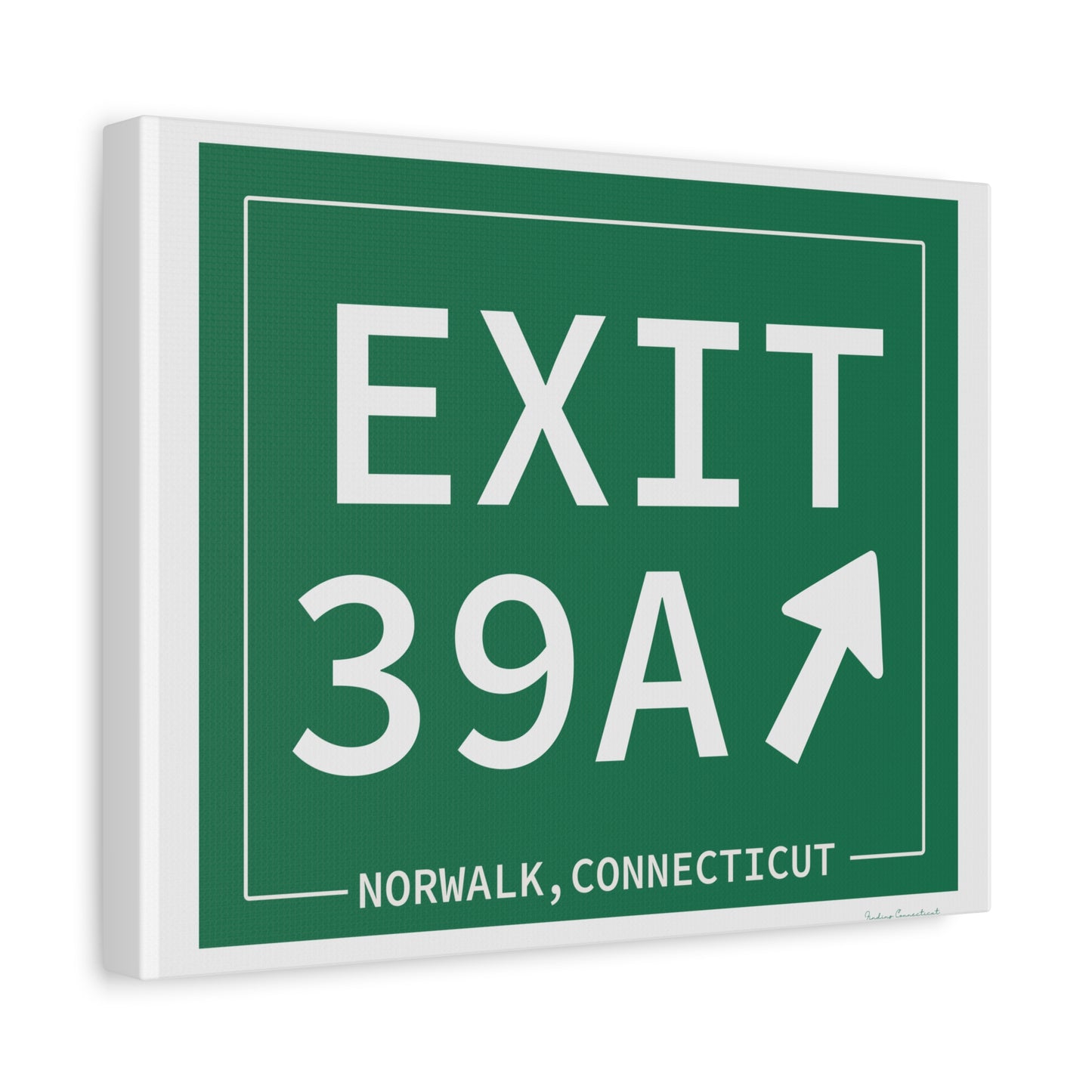 Vintage Exit 39A Merritt Parkway Sign Matte Canvas, Stretched, 1.25"