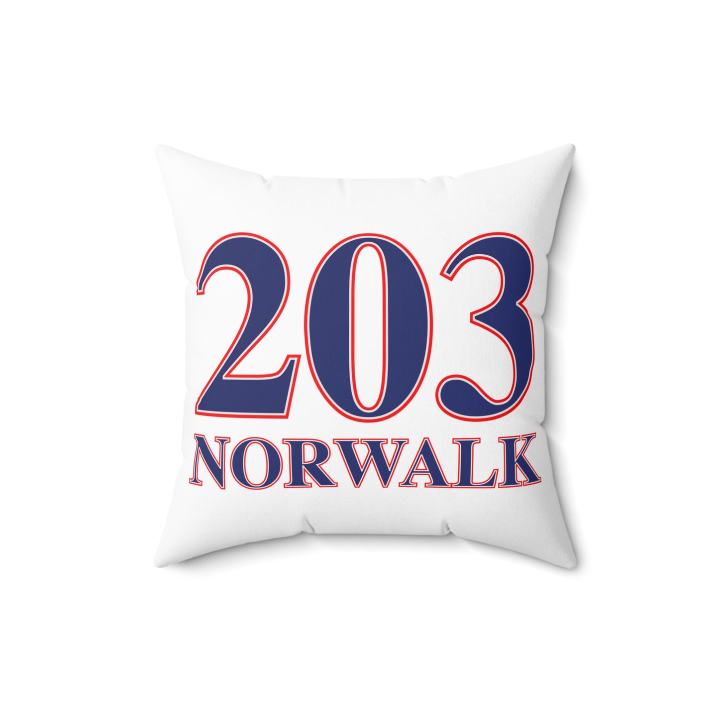 203 Norwalk Red White & Blue Spun Polyester Square Pillow