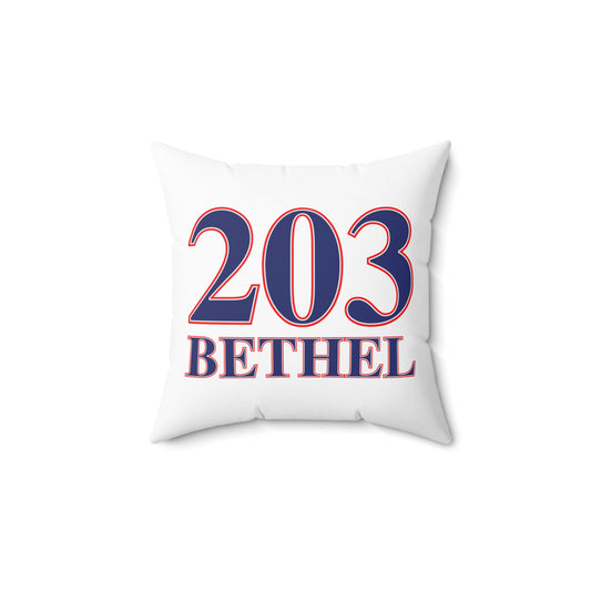 203 Bethel Red White & Blue Spun Polyester Square Pillow