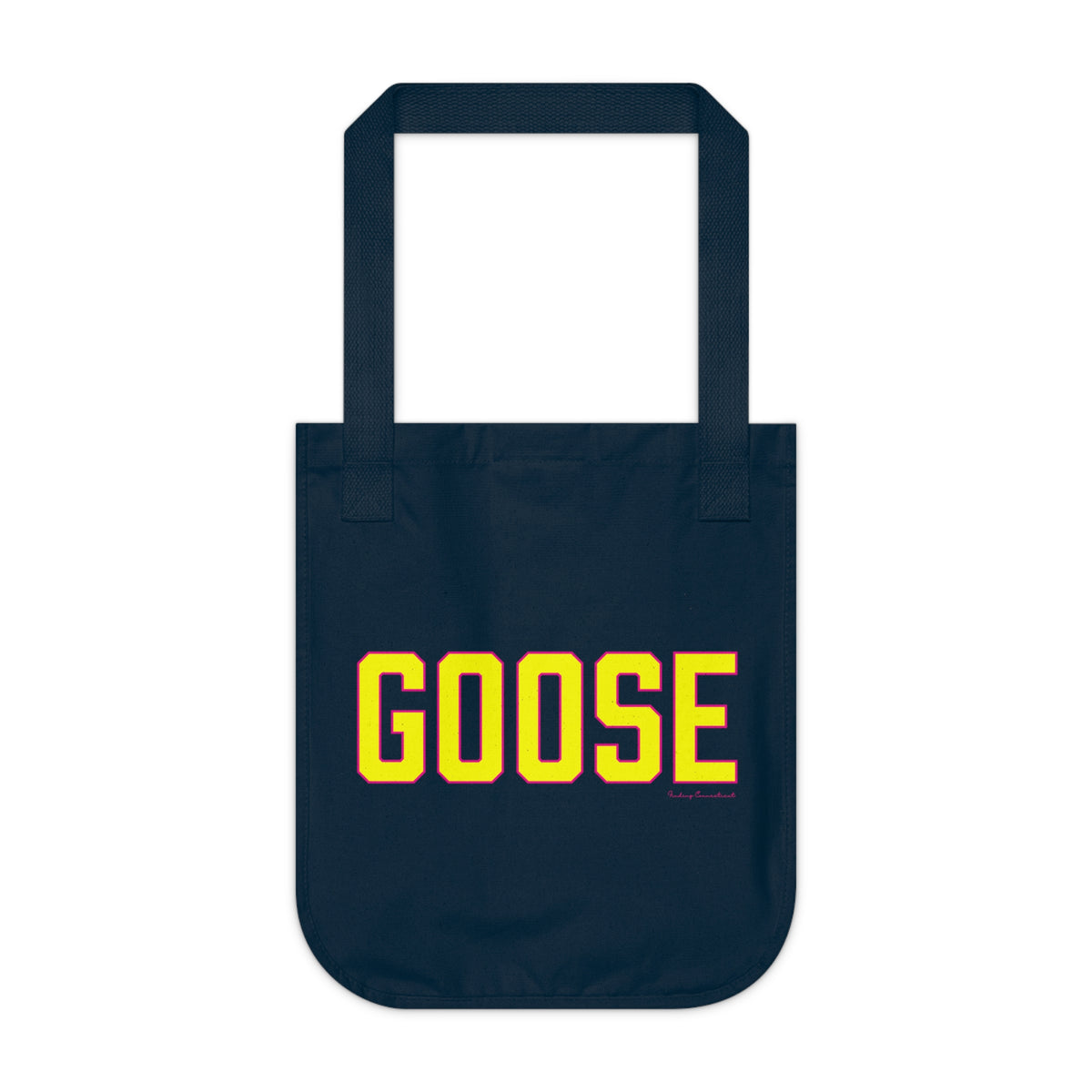 Goose Zip Code - Yellow & Pink Organic Canvas Tote Bag