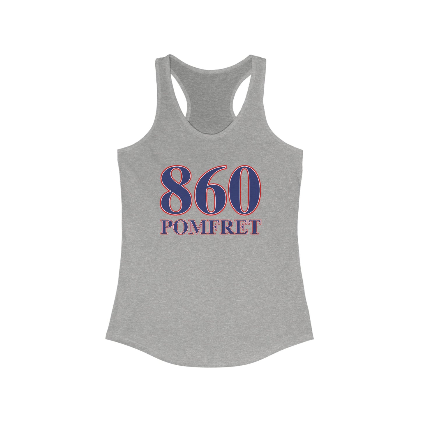 860 Pomfret Red White & Blue Women's Ideal Racerback Tank Top
