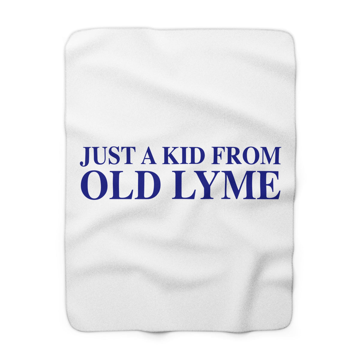 Just a kid from Old Lyme Sherpa Fleece Blanket