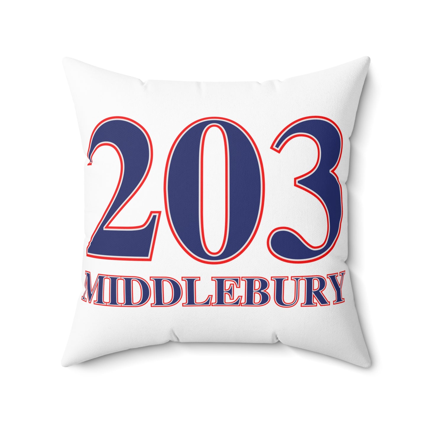 203 Middlebury Red White & Blue Spun Polyester Square Pillow