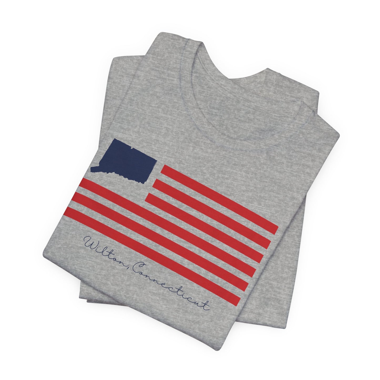 Wilton Connecticut Flag Unisex Jersey Short Sleeve T-Shirt
