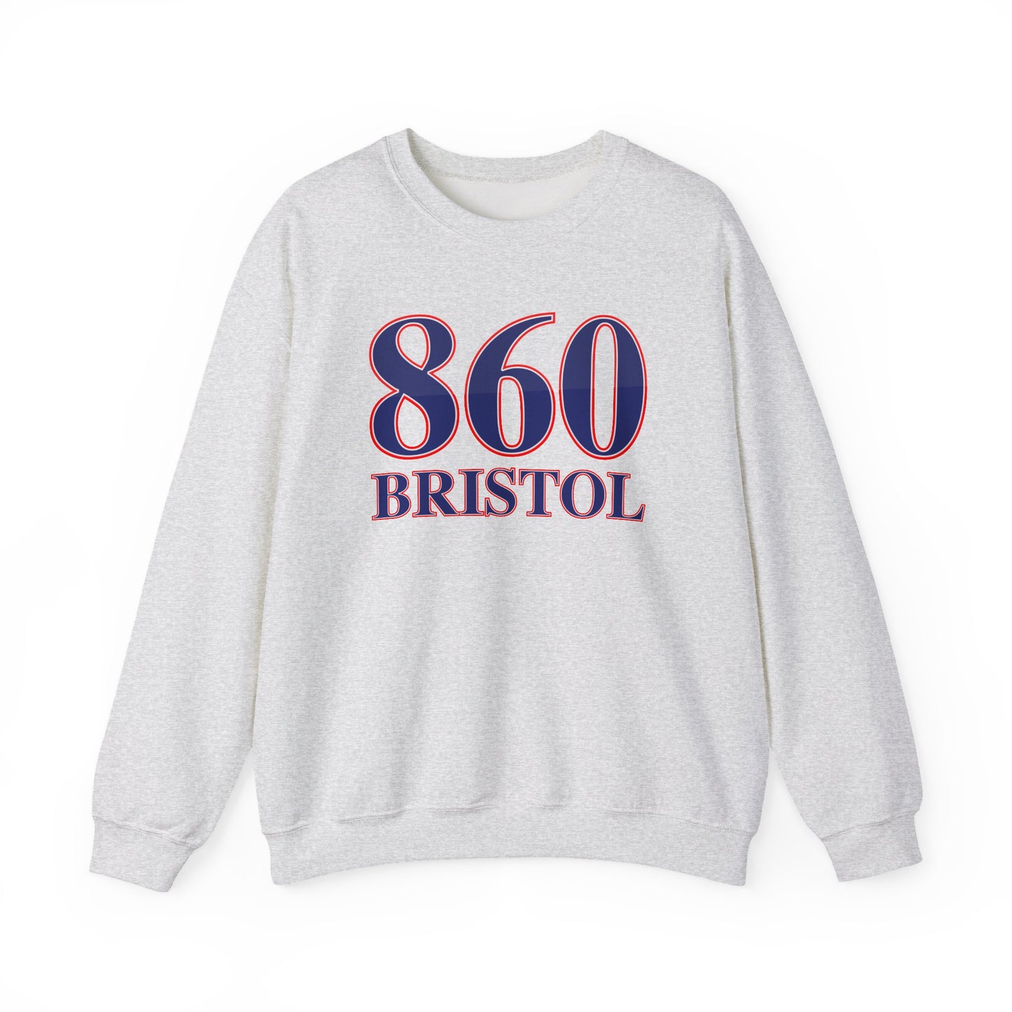 860 Bristol Red White & Blue Unisex Heavy Blend™ Crewneck Sweatshirt