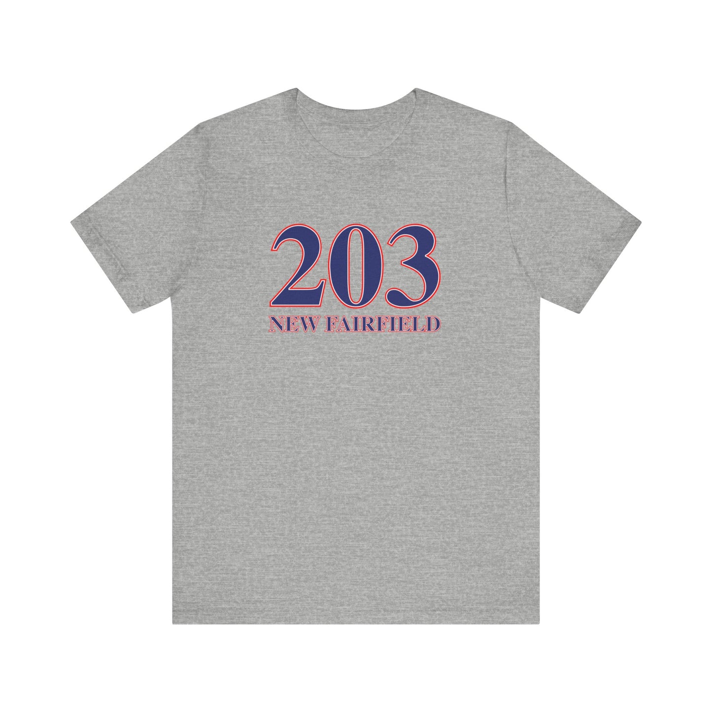203 New Fairfield Red White & Blue Unisex Jersey Short Sleeve T-Shirt