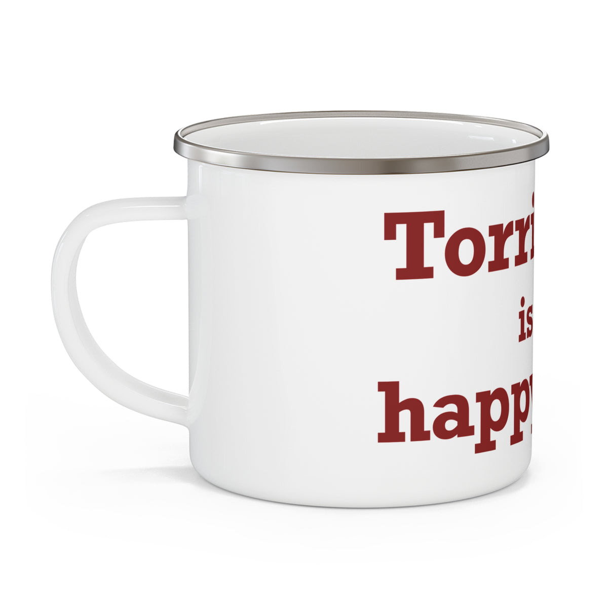 Torrington is My Happy Place Enamel Camping Mug