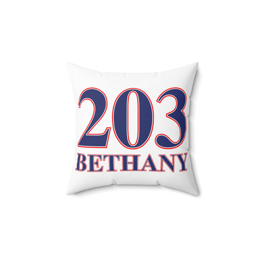 203 Bethany Red White & Blue Spun Polyester Square Pillow