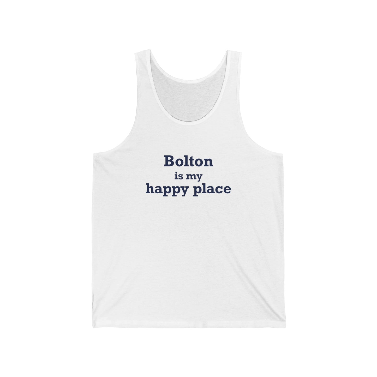 Bolton is My Happy Place Unisex Jersey Tank Top