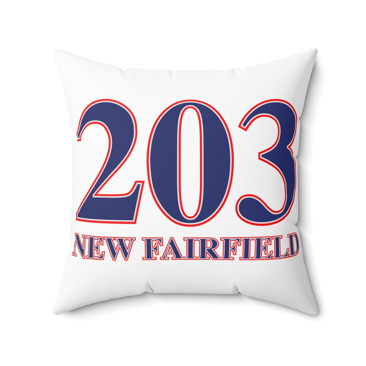 203 New FairfieldRed White & Blue Spun Polyester Square Pillow