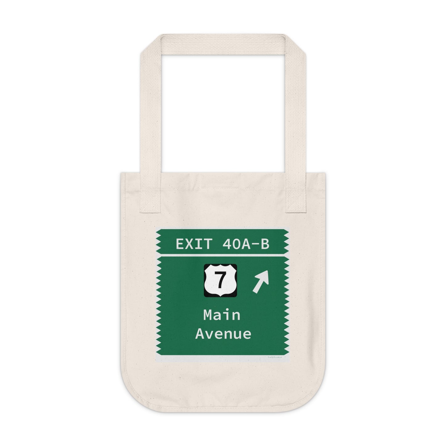 Vintage Merritt Parkway Exit 40 A-B Sign Organic Canvas Tote Bag