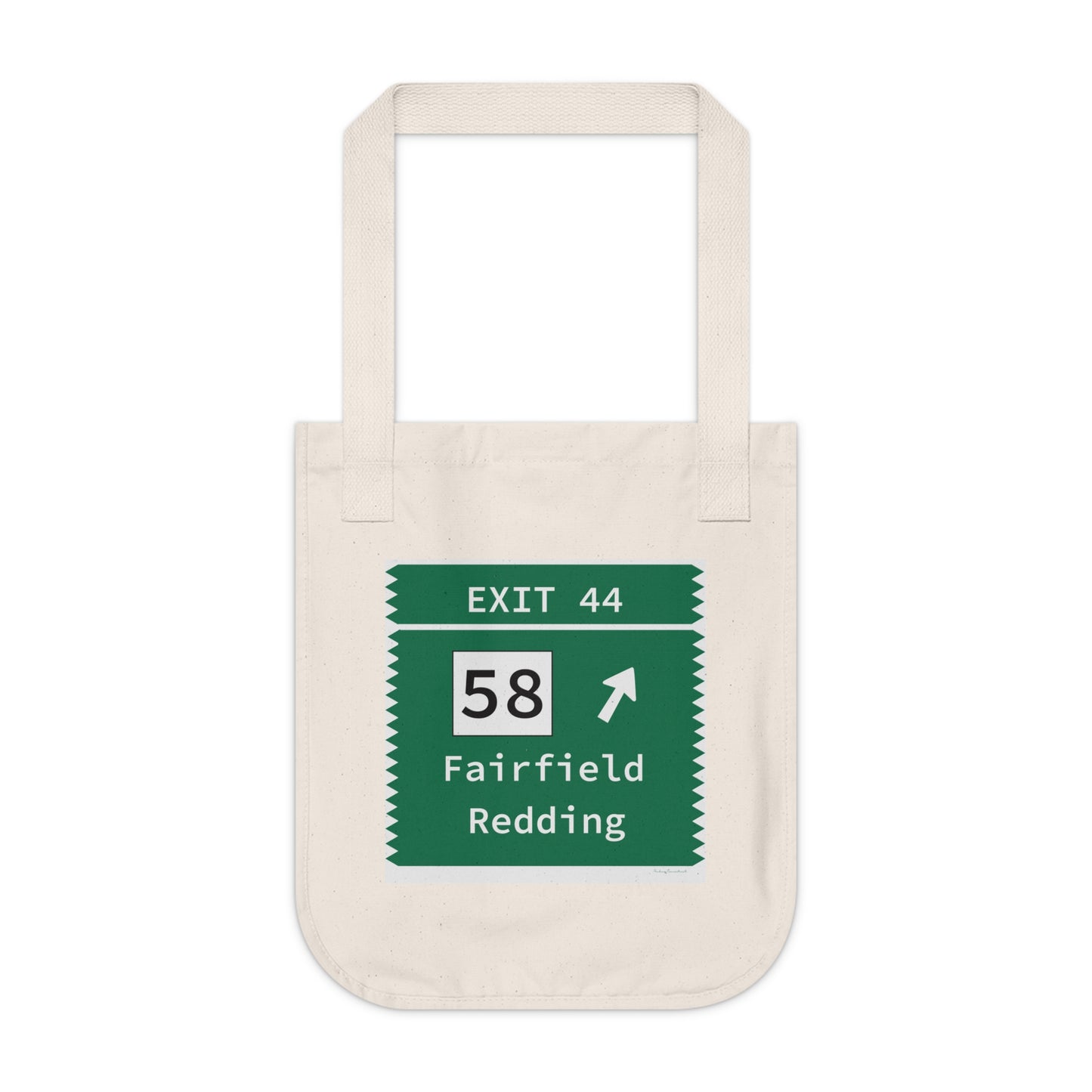 Vintage Merritt Parkway Exit 44 Sign Organic Canvas Tote Bag