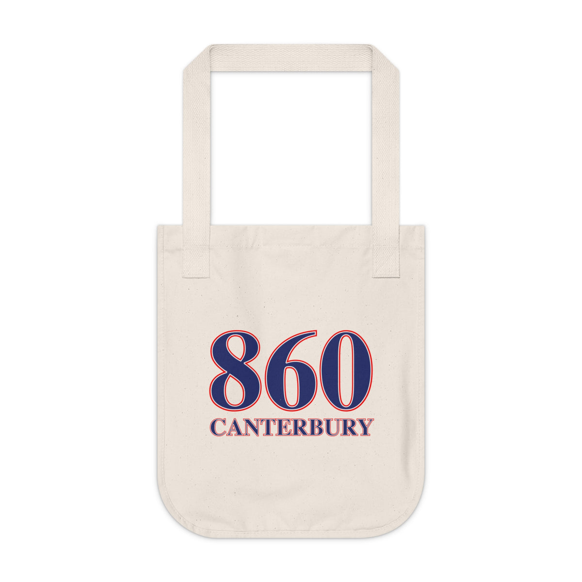 860 Canterbury Red, White & Blue Organic Canvas Tote Bag