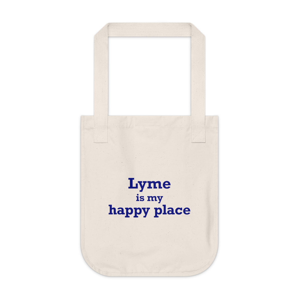 Lyme is My Happy Place Organic Canvas Tote Bag