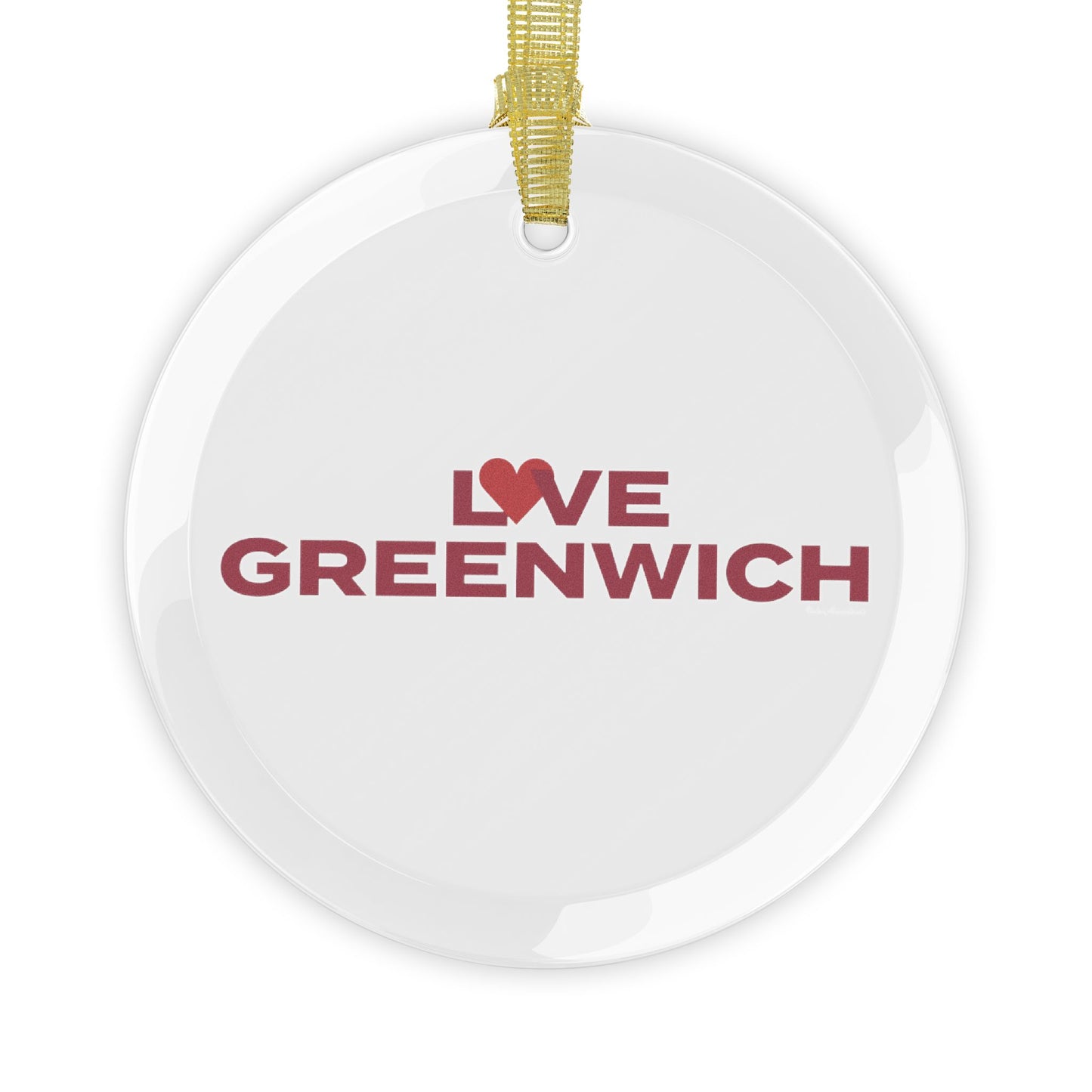 Love Greenwich Glass Ornaments