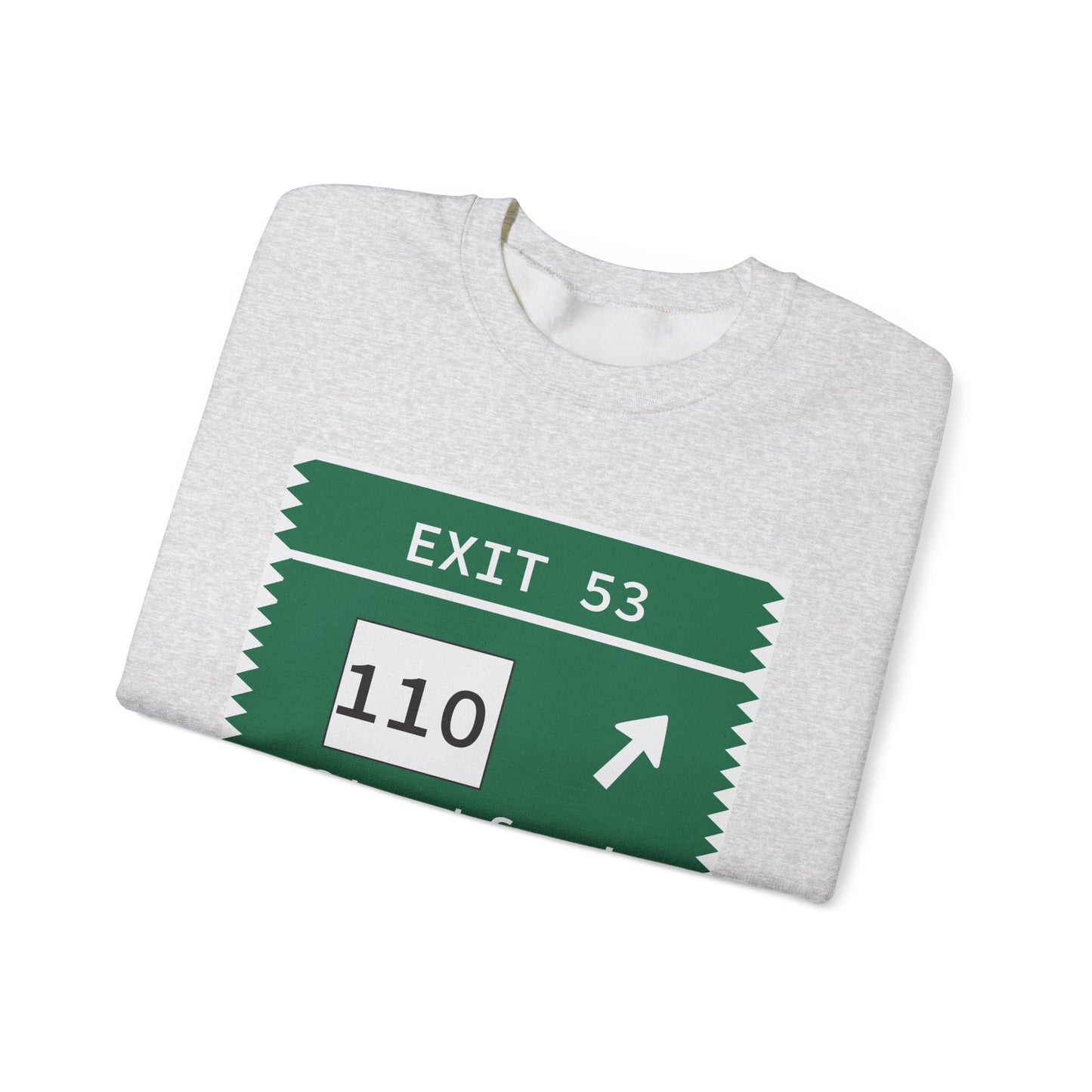 Vintage Merritt Parkway Exit 53 Sign Unisex Heavy Blend™ Crewneck Sweatshirt