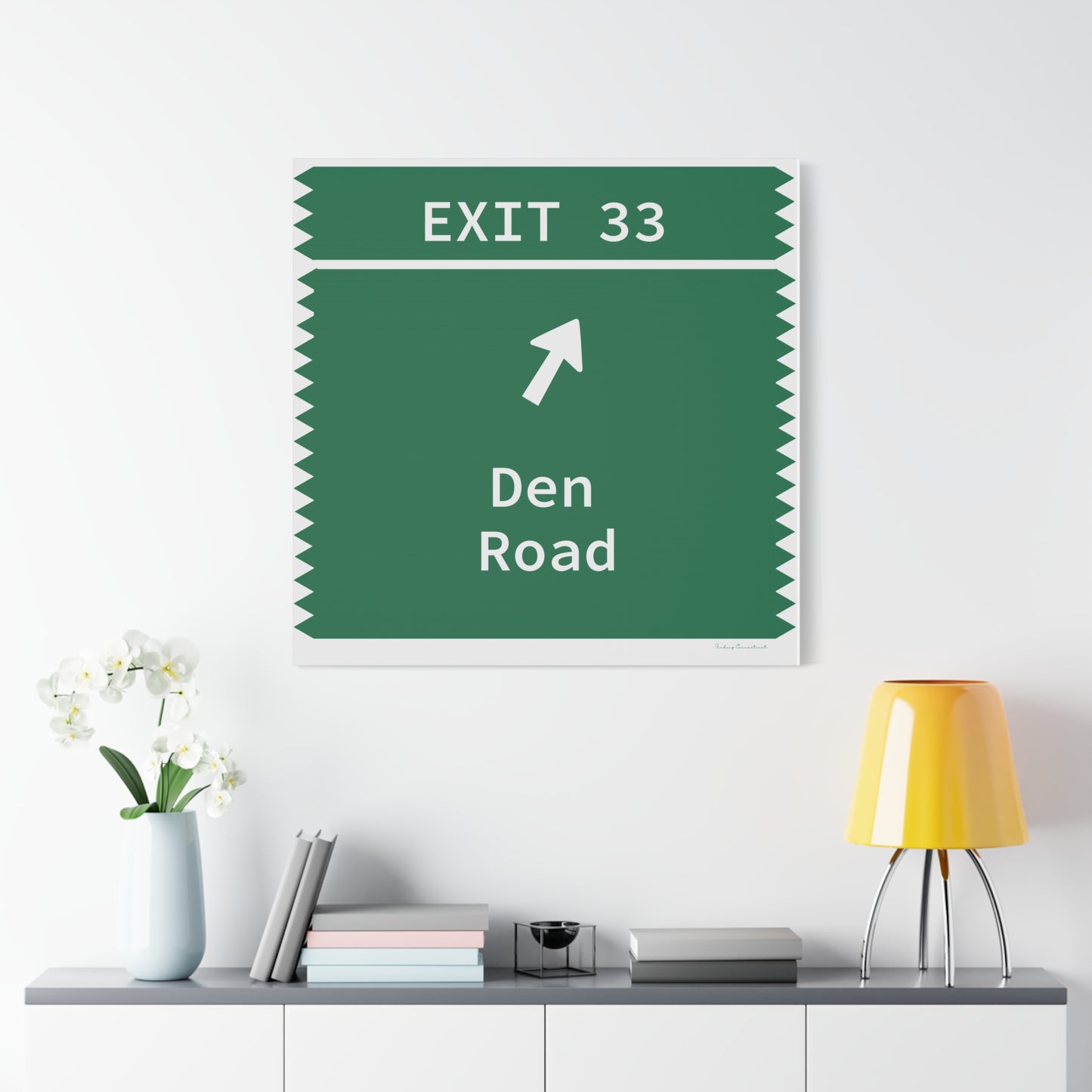 Vintage Merritt Parkway Exit 33 Sign Matte Canvas, Stretched, 1.25"