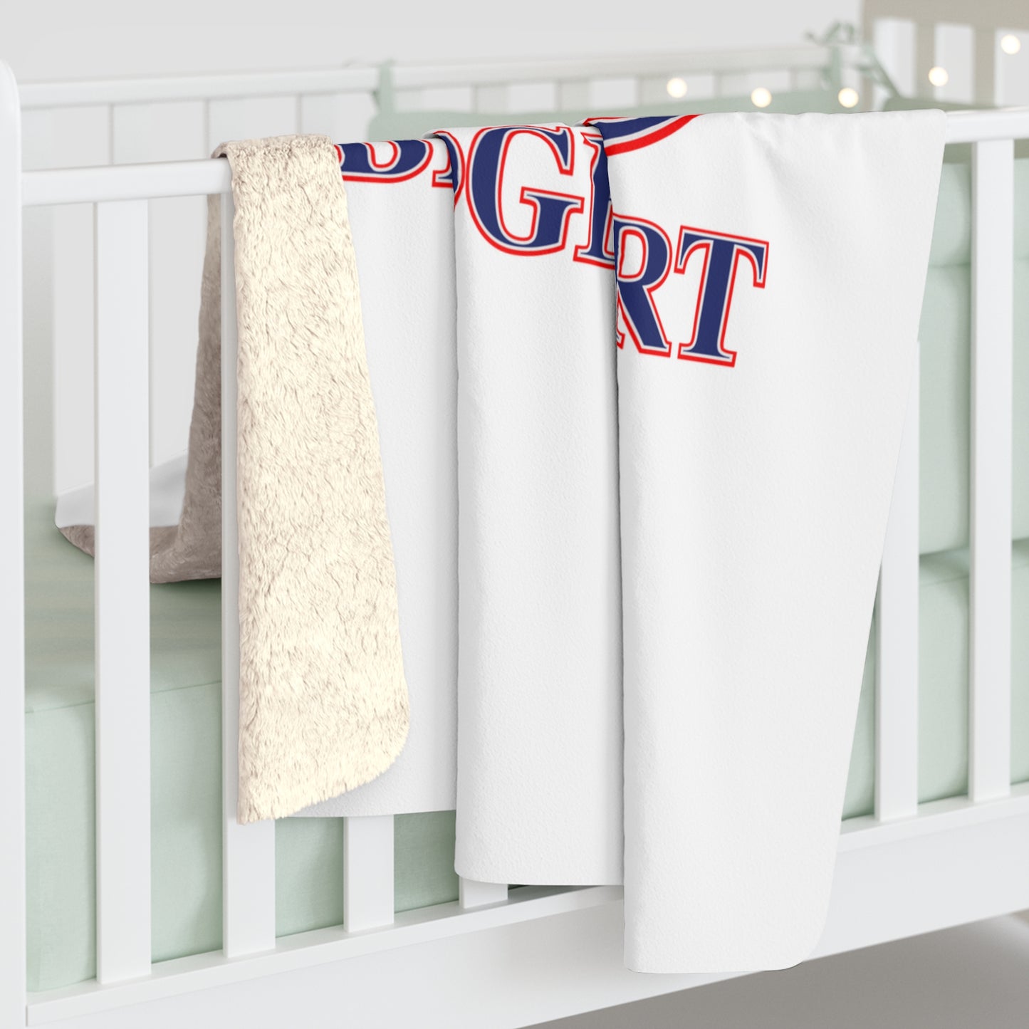 203 Bridgeport Red White & Blue Sherpa Fleece Blanket