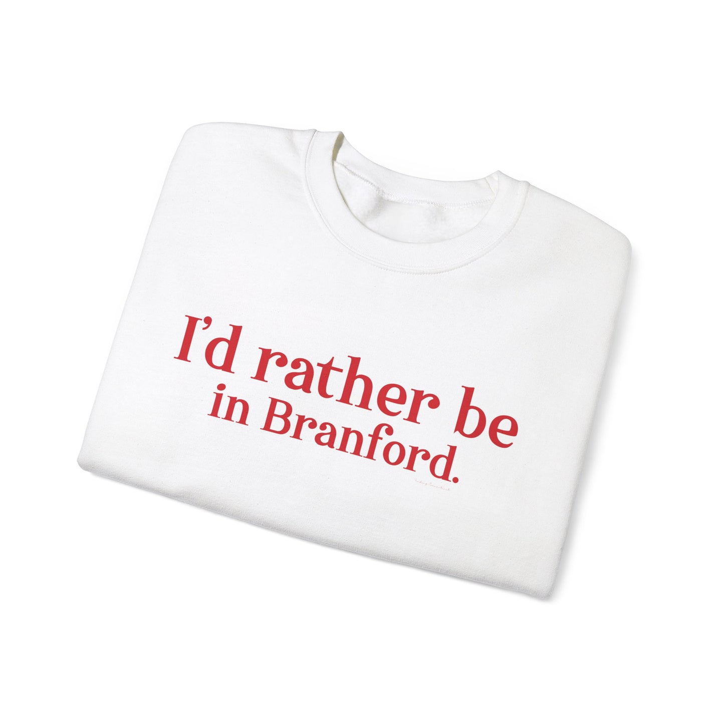 I'd rather be in Branford. Unisex Heavy Blend™ Crewneck Sweatshirt