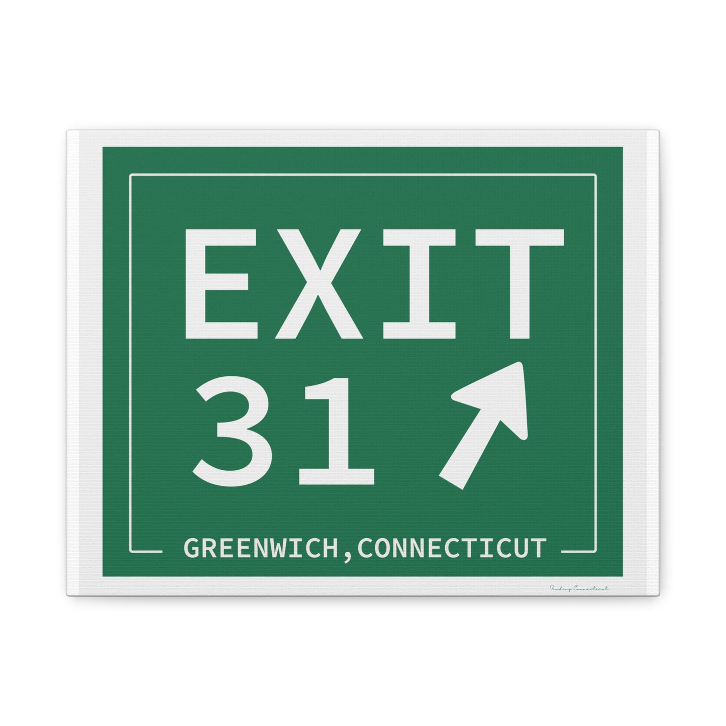 Vintage Exit 31 Merritt Parkway Sign Matte Canvas, Stretched, 1.25"