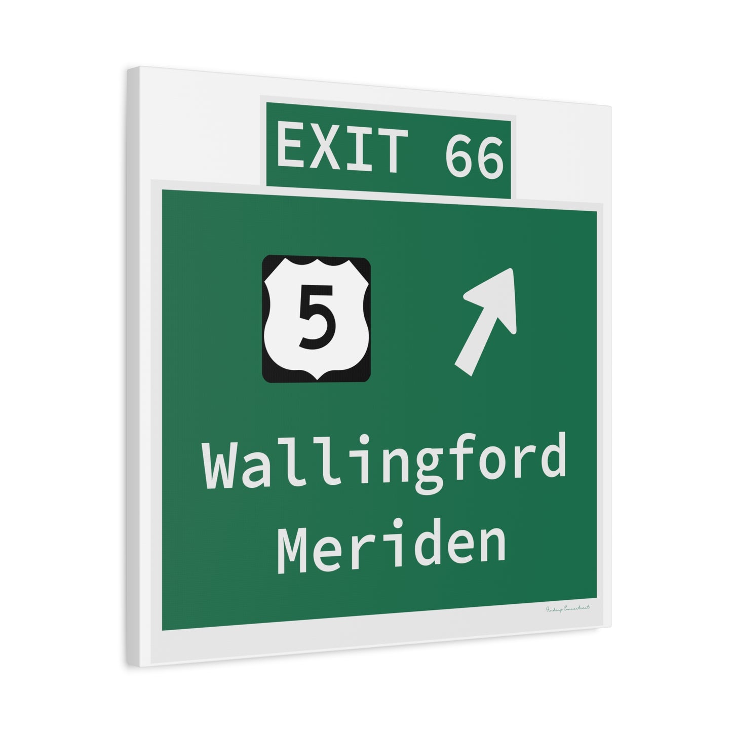 Vintage WCP Exit 66 Sign Matte Canvas, Stretched, 1.25"
