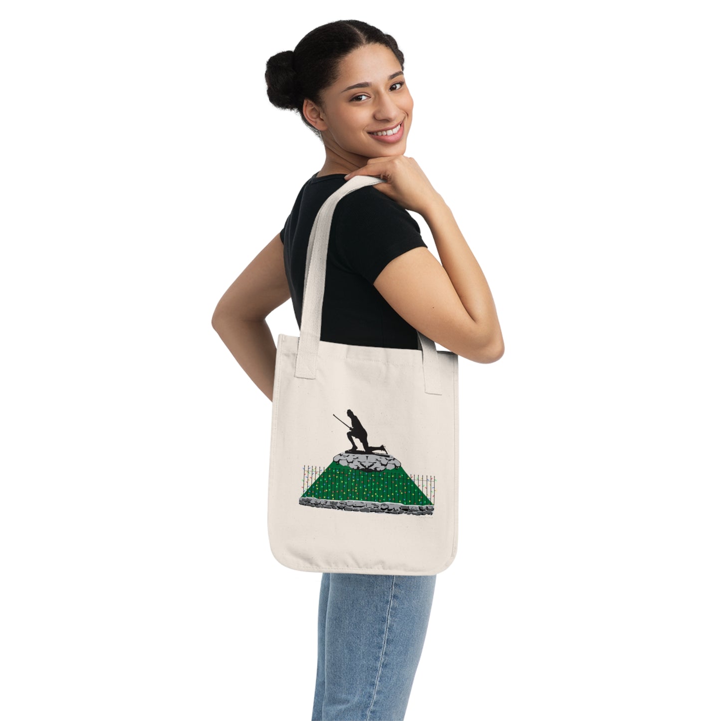 Minuteman Holiday Lights Organic Canvas Tote Bag