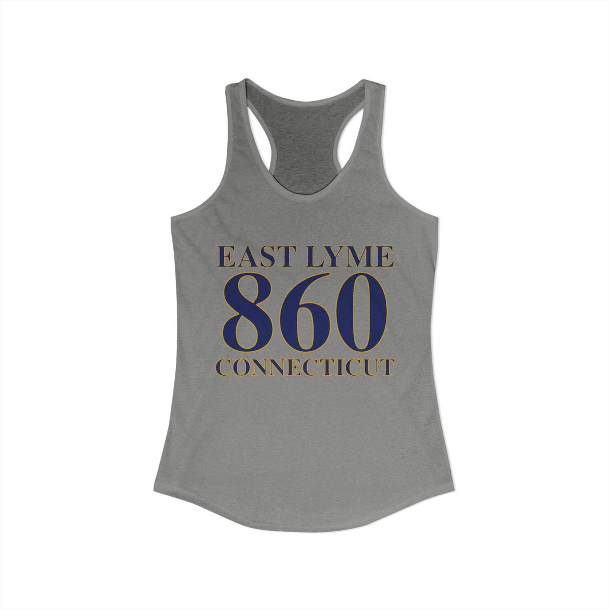 East Lyme 860 Connecticut Women's Ideal Racerback Tank Top