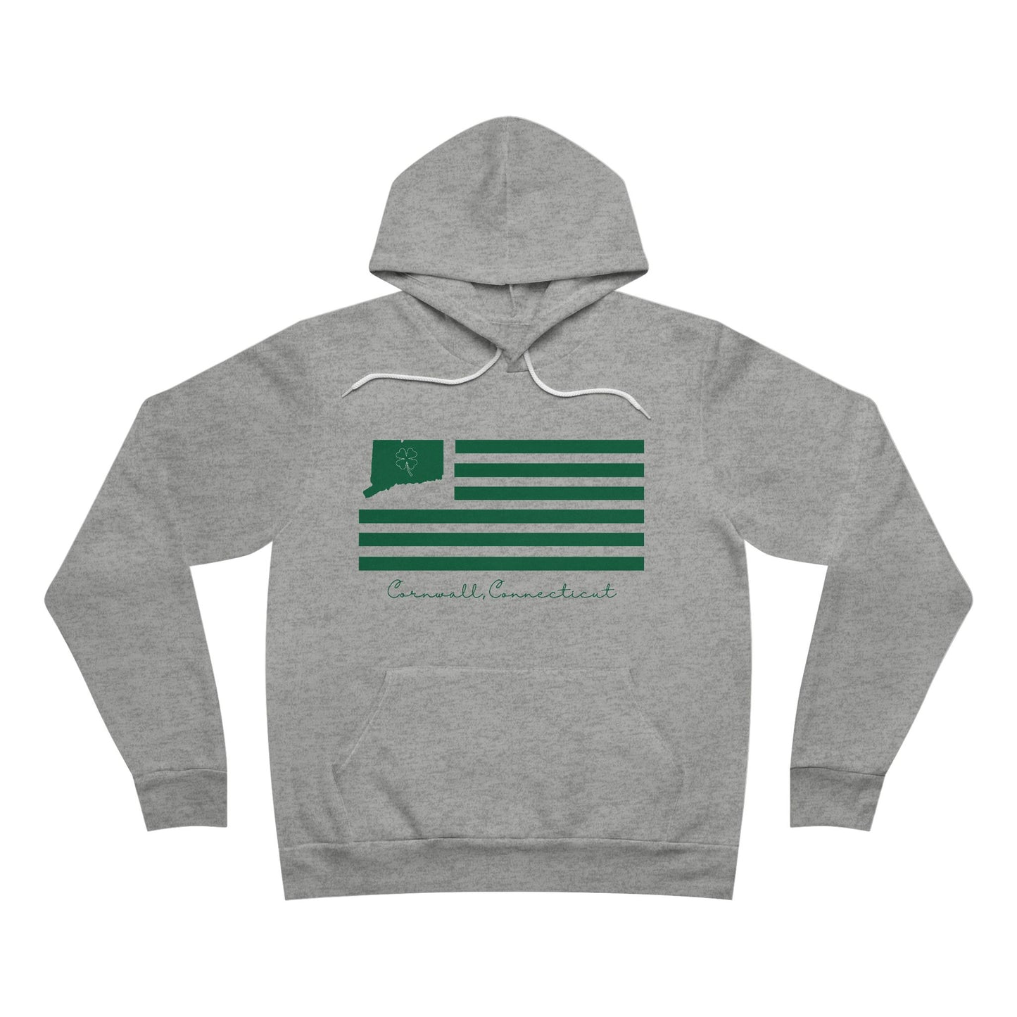Cornwall Connecticut St. Patrick’s Day Flag Unisex Sponge Fleece Pullover Hoodie