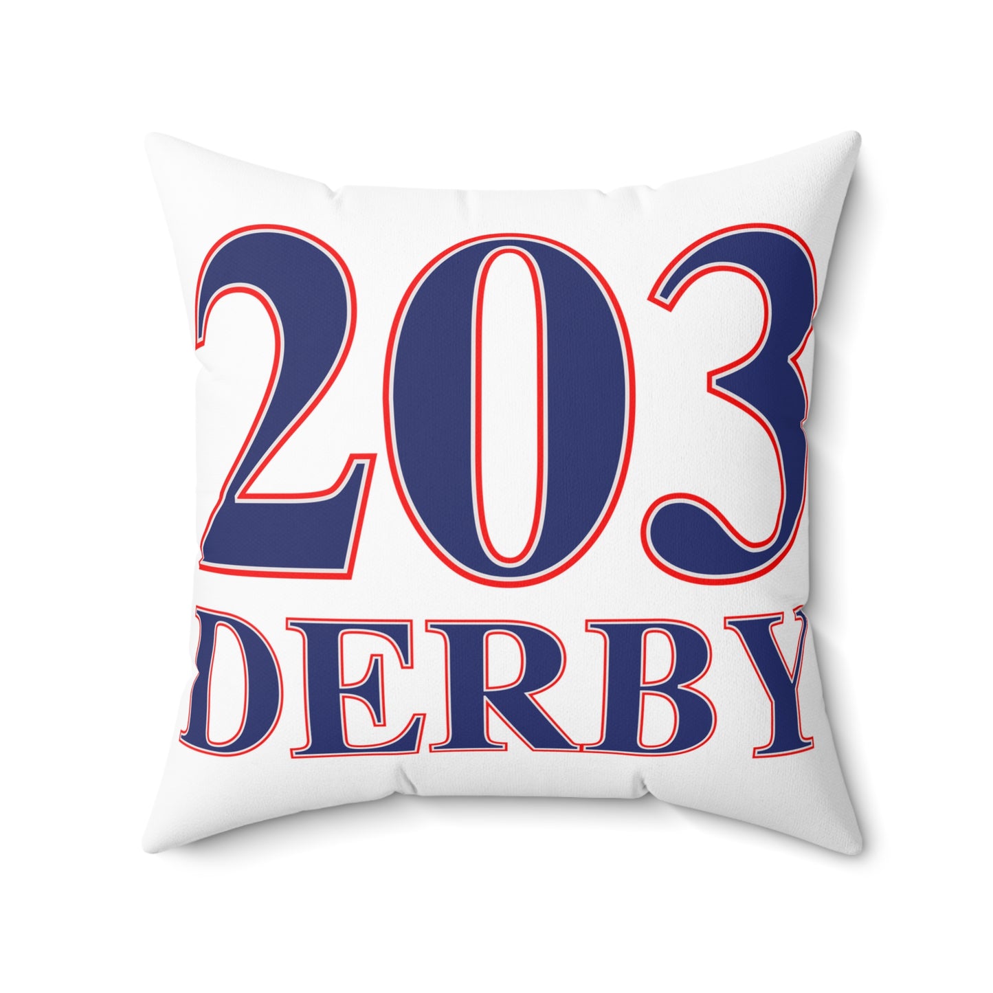 203 Derby Red White & Blue Spun Polyester Square Pillow