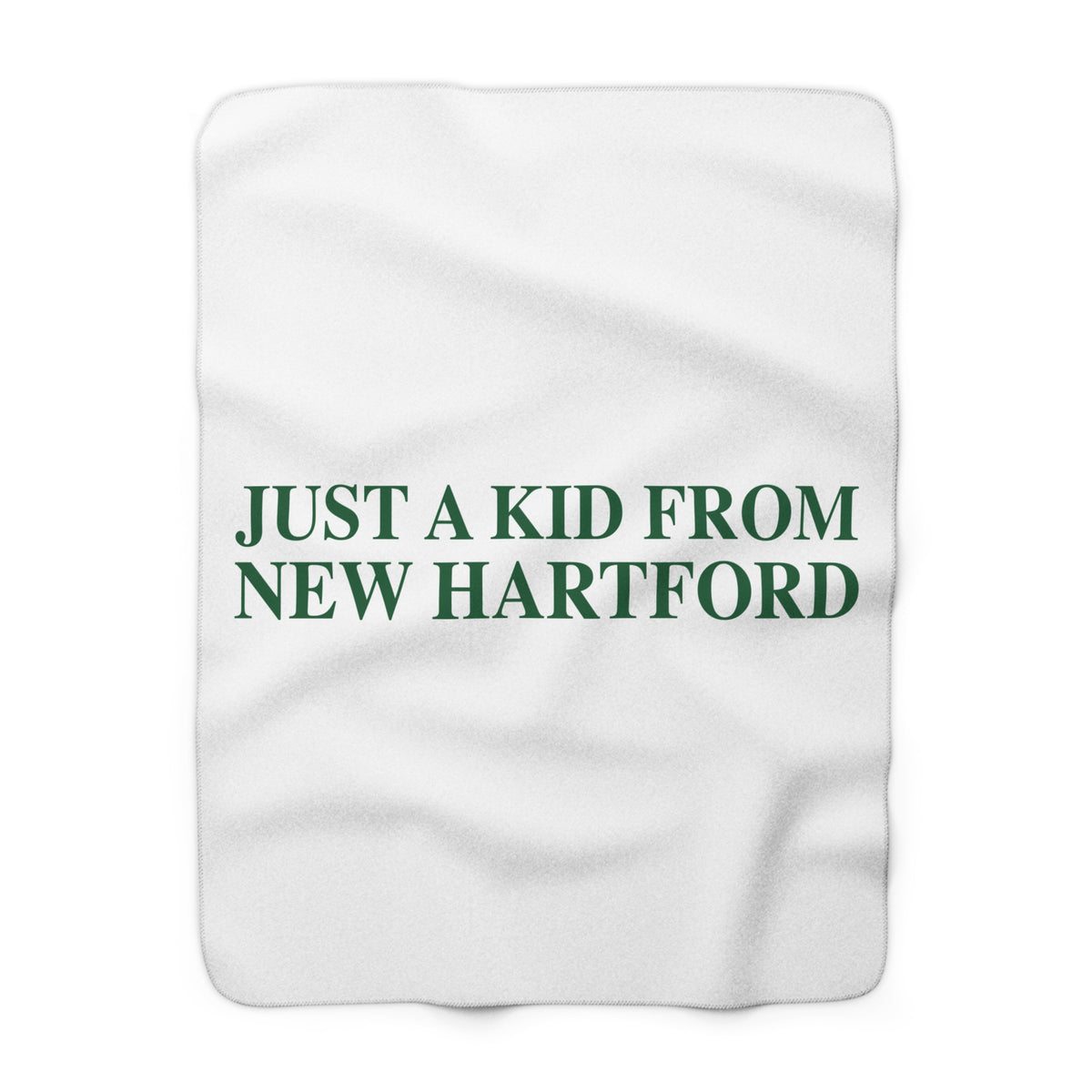 Just a kid from New Hartford Sherpa Fleece Blanket