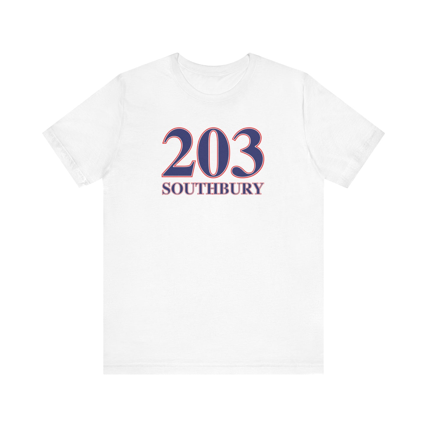 203 Southbury Red White & Blue Unisex Jersey Short Sleeve T-Shirt